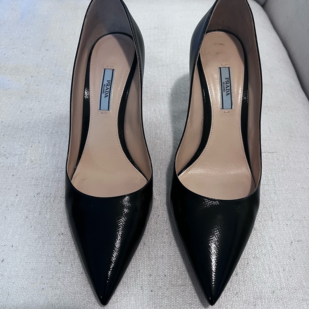 Prada Glossy Black Heels